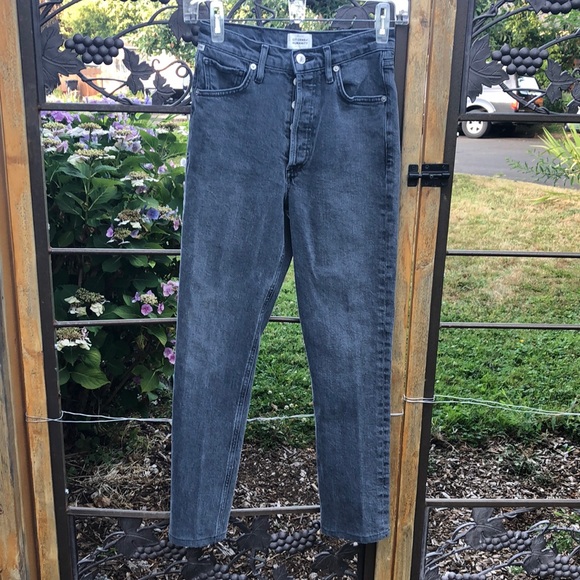 Citizens of Humanity Charlotte gray mostly cotton button front jeans si… - Picture 1 of 6